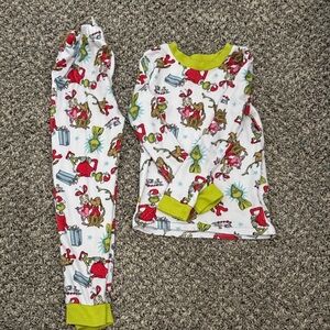 Festive Kids Pajama Set with Reindeer Print